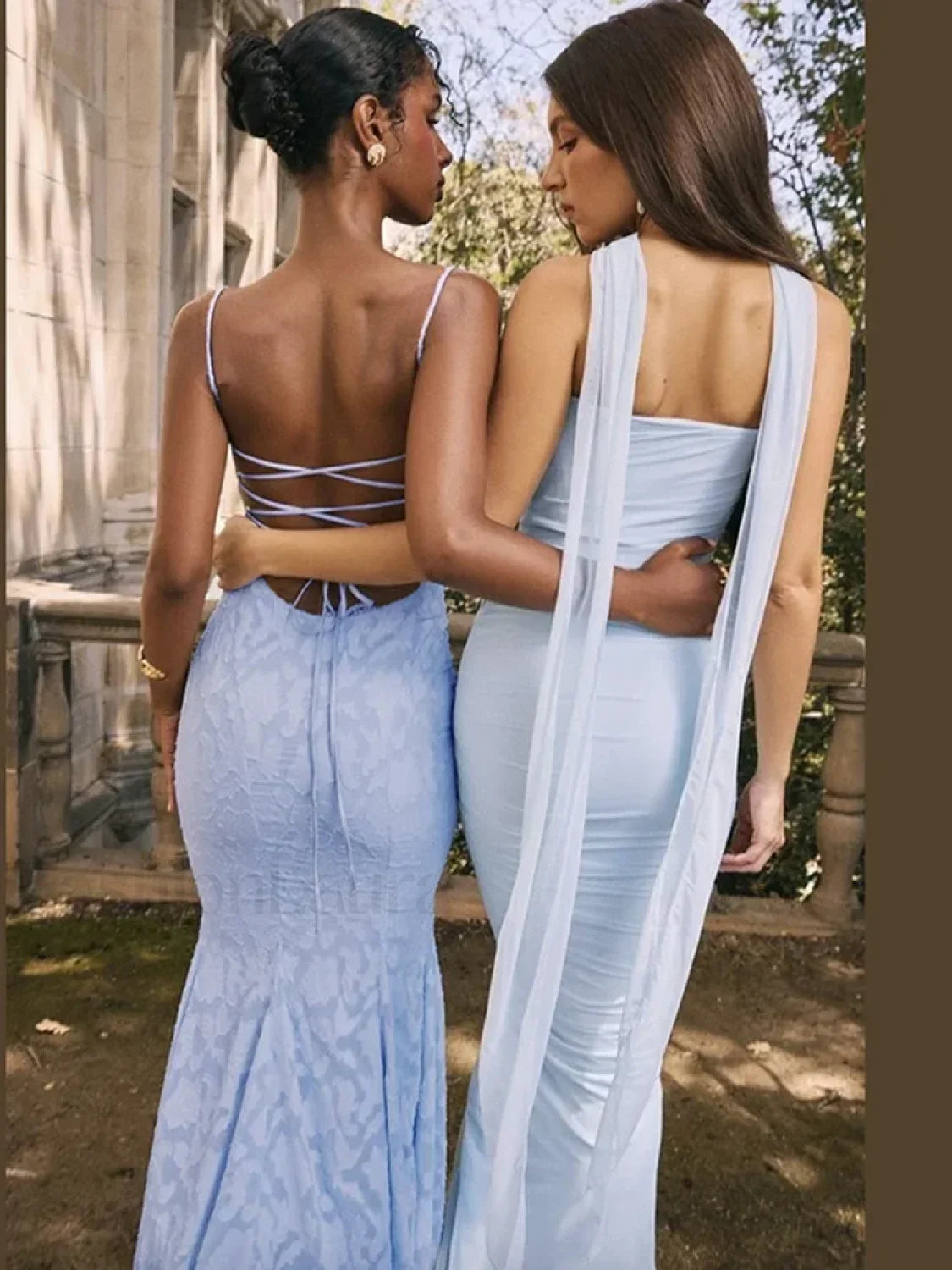 Bordado Spaghetti Sirena Vestido Maxi