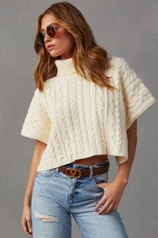Oversize Cuello Alto Se Pone por la Cabeza Suéter