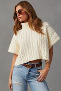 Oversize Cuello Alto Se Pone por la Cabeza Suéter
