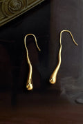 Vintage Asimétrico Liquid Aretes Colgantes