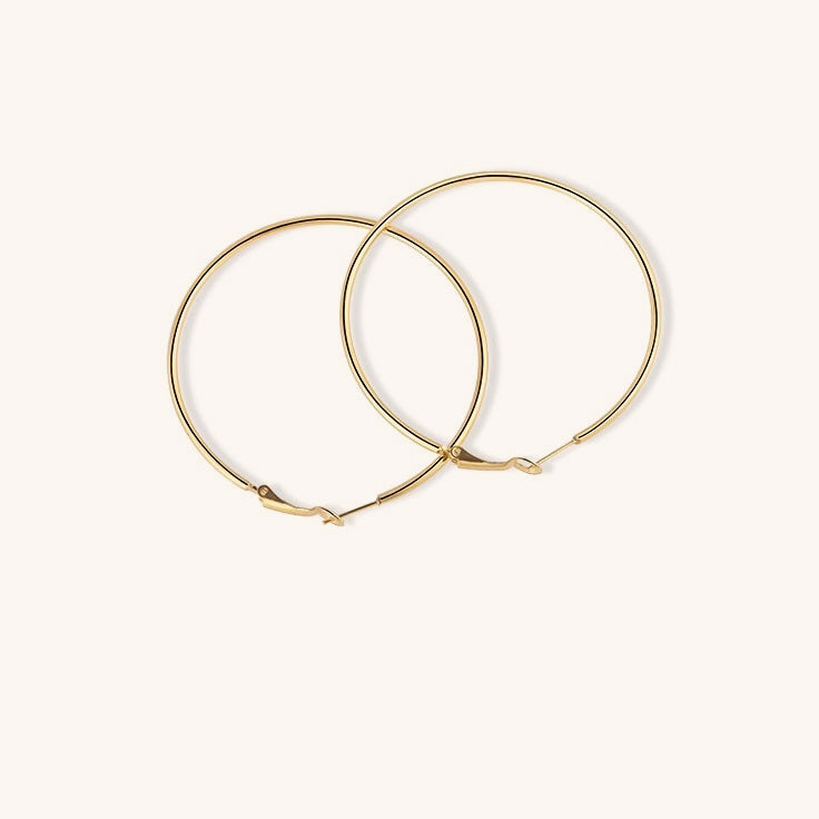 Oversize Acero de Titanio Aretes de Aro