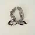 Silk Cotton Slim Square Mixed Print Neck Scarf