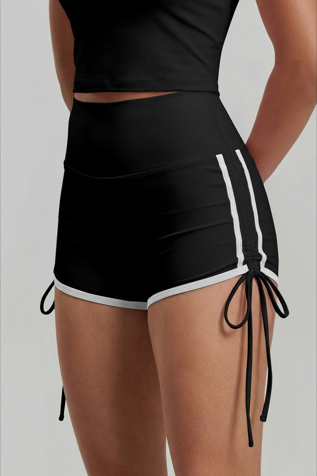 Color Block High Rise Sculpting Shorts
