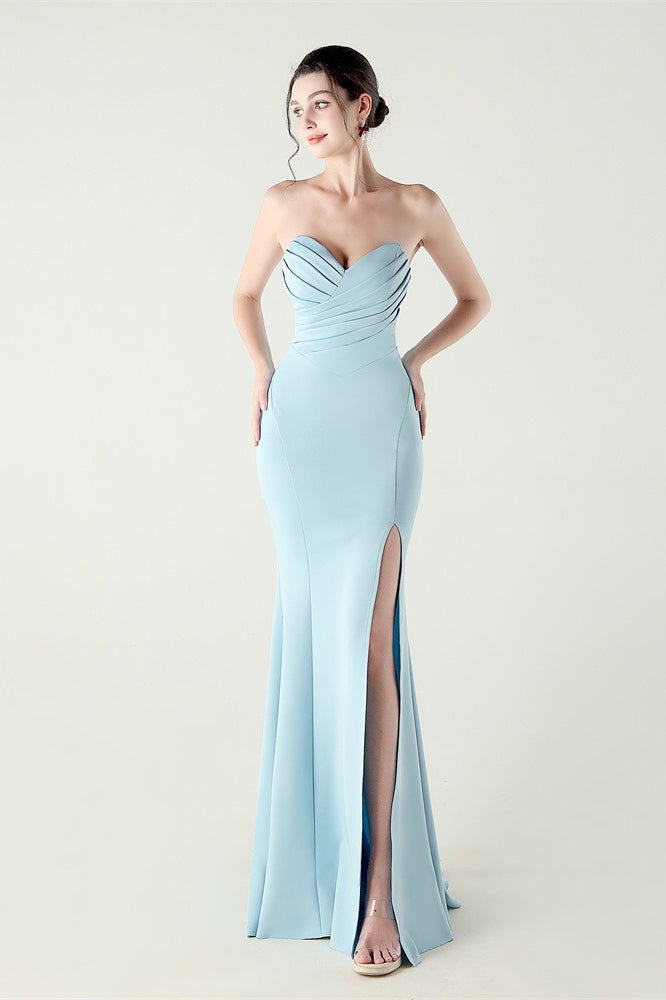 Sin Tirantes Escote Corazón Plisado Vestido de Fiesta