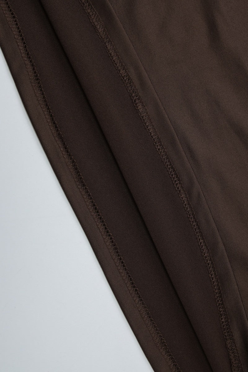 Ruched Asymmetric Shoulder Long Sleeve Tee