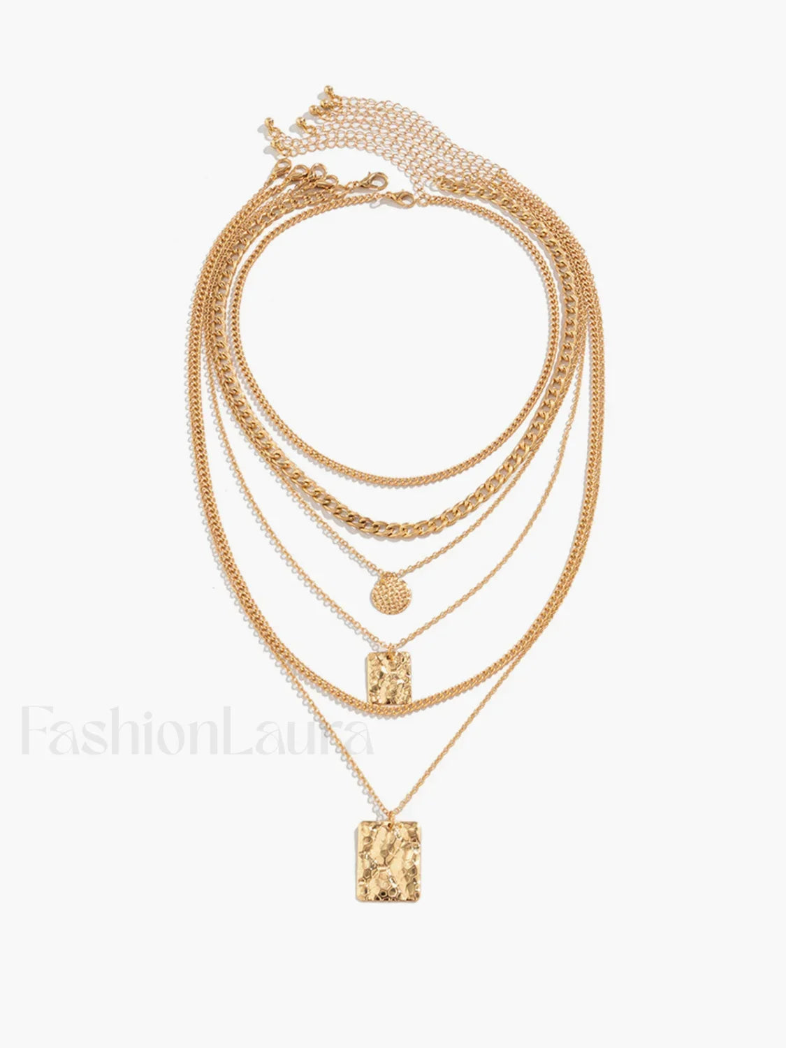 Multi Strand Dorado En Capas Collar