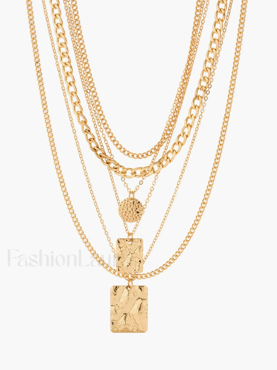 Multi Strand Dorado En Capas Collar