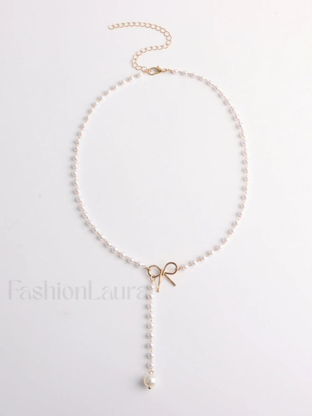 Perla Lazo Knot Collar con Colgante