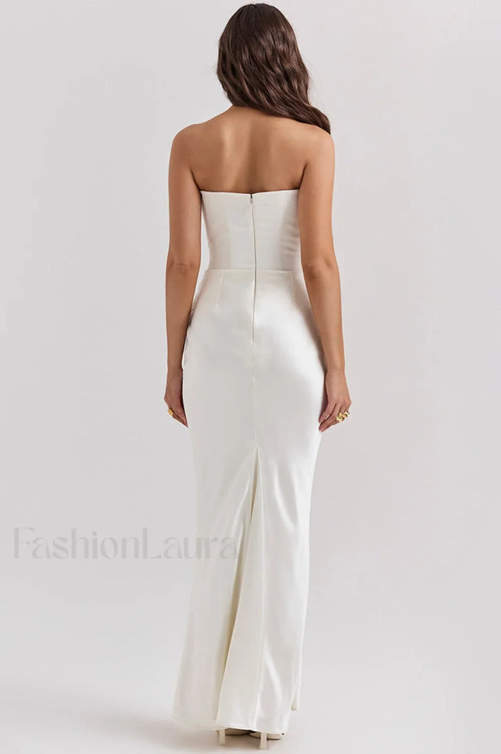Persephone Hombros Descubiertos con Estilo Bustier Vestido Maxi