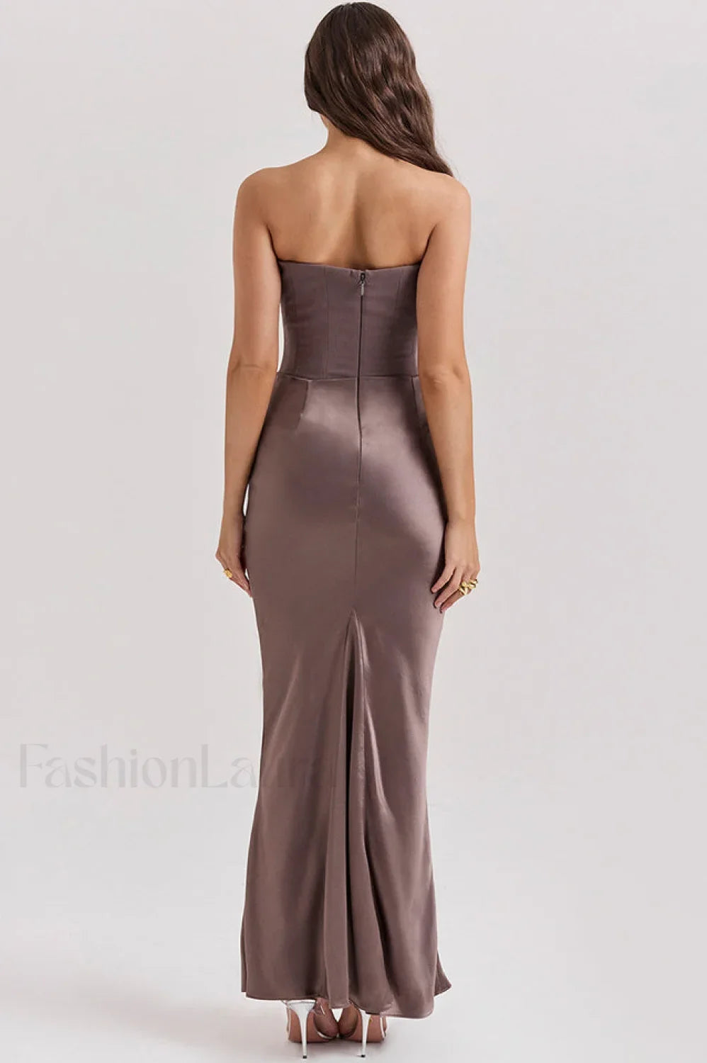 Persephone Hombros Descubiertos con Estilo Bustier Vestido Maxi