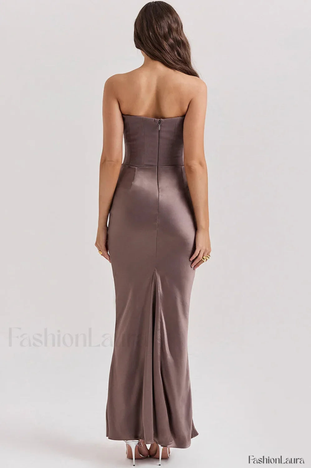 Persephone Hombros Descubiertos con Estilo Bustier Vestido Maxi