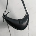 Bolso Bandolera Punk con Remaches, Hebillas Metálicas Góticas y Chispas