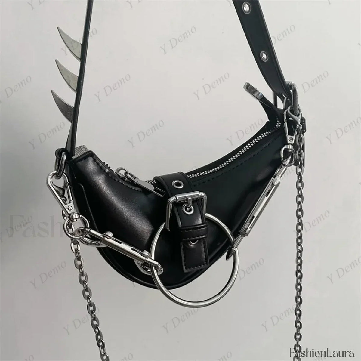Punk Rivets Gothic Metal Buckles Sparks Crossbody Shoulder Bag