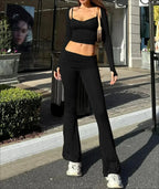 Conjunto Sexy de Dos Piezas Camisola Chaleco y Pantalón