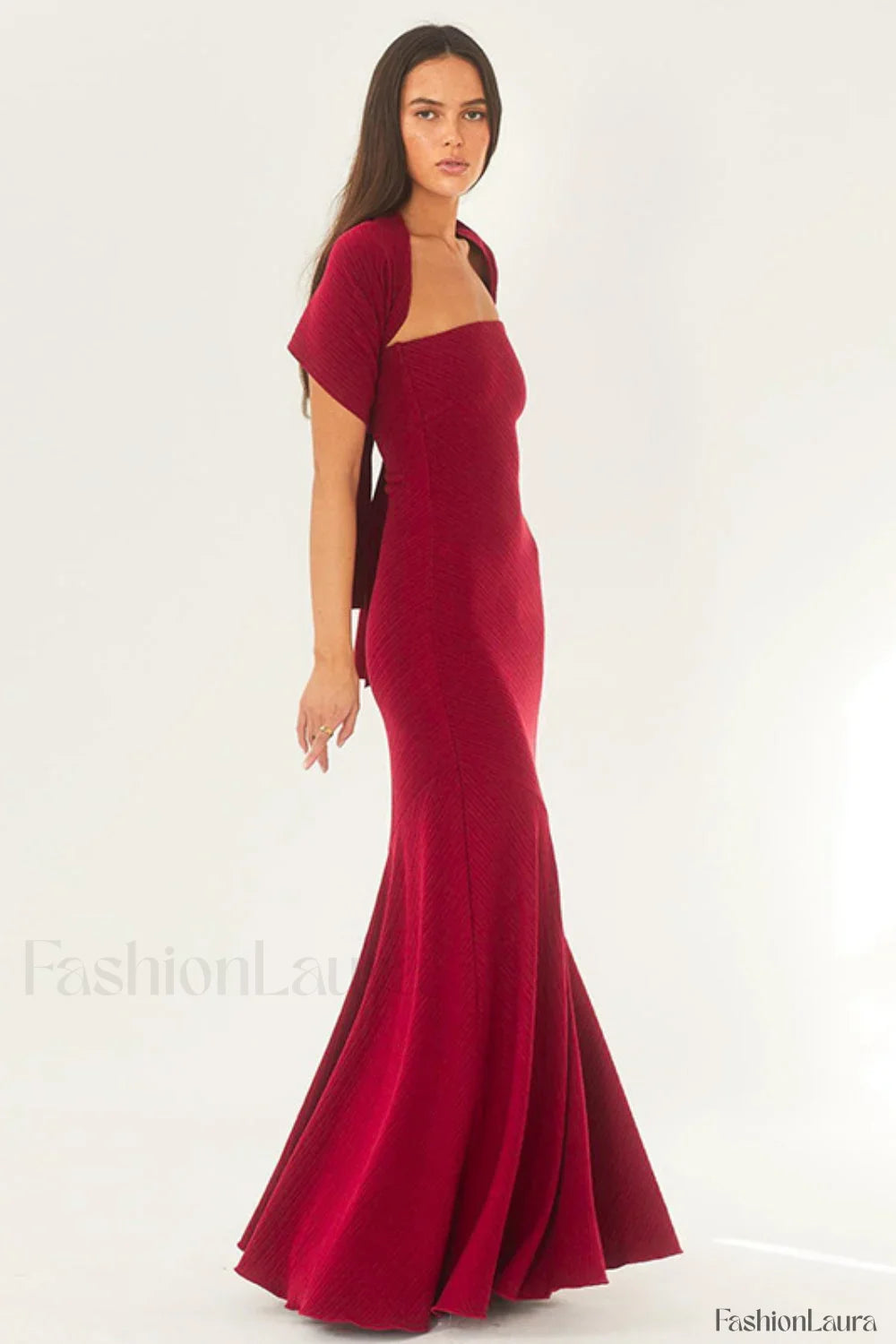 Sexy Sin Tirantes Sirena Vestido Maxi