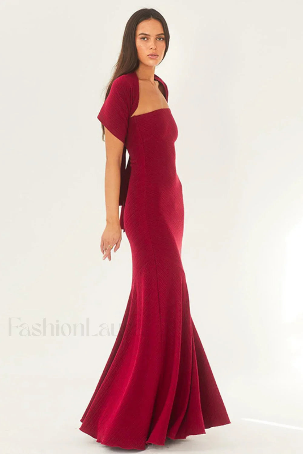 Sexy Sin Tirantes Sirena Vestido Maxi