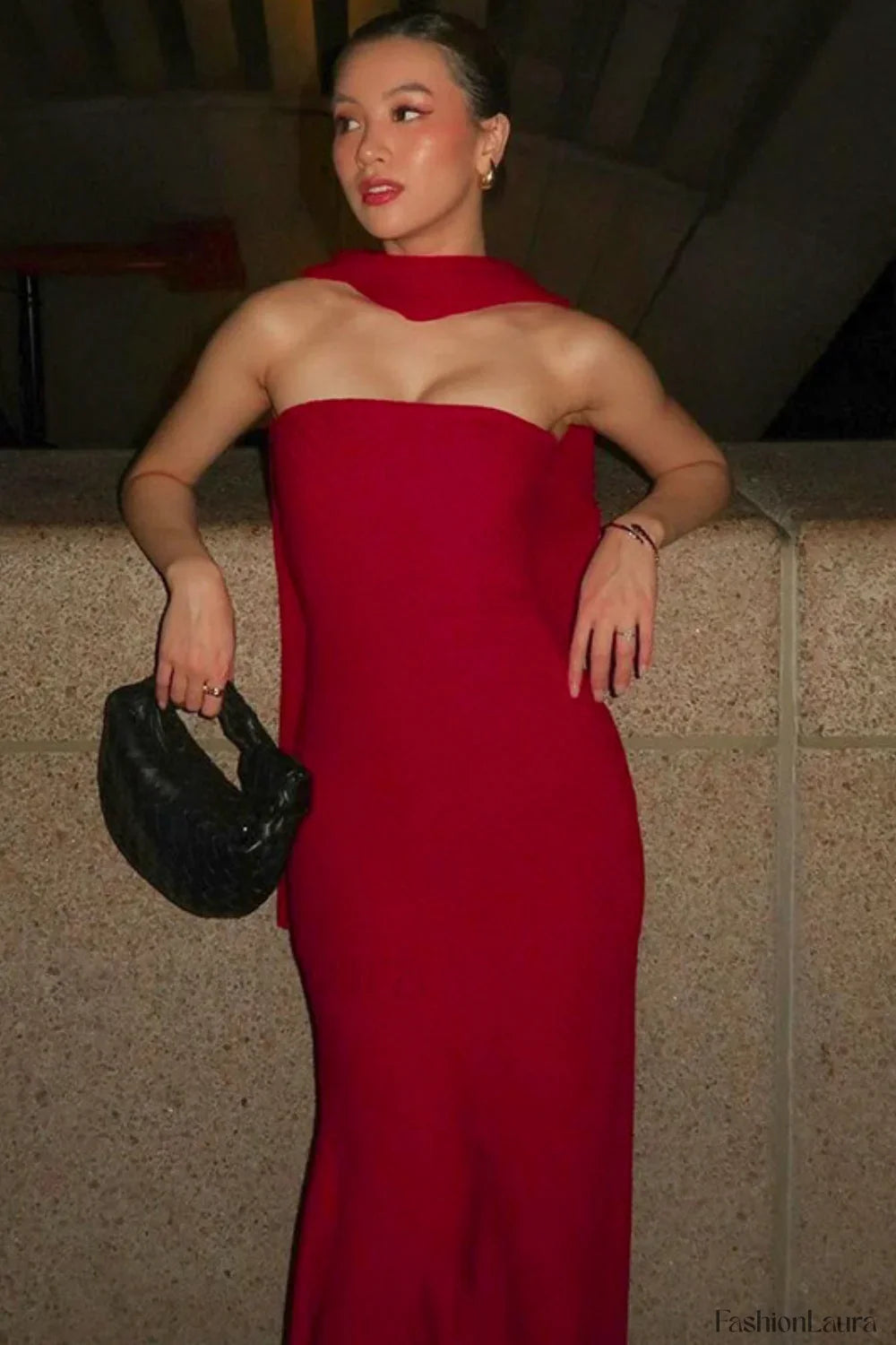 Sexy Sin Tirantes Sirena Vestido Maxi