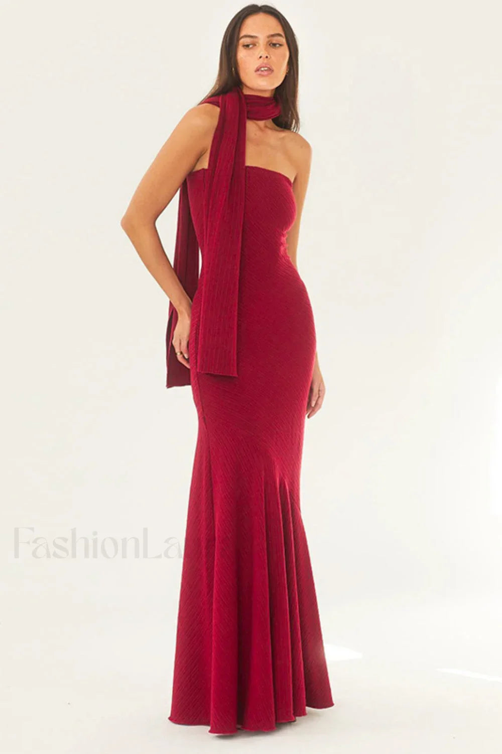 Sexy Sin Tirantes Sirena Vestido Maxi