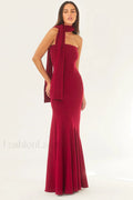 Sexy Sin Tirantes Sirena Vestido Maxi