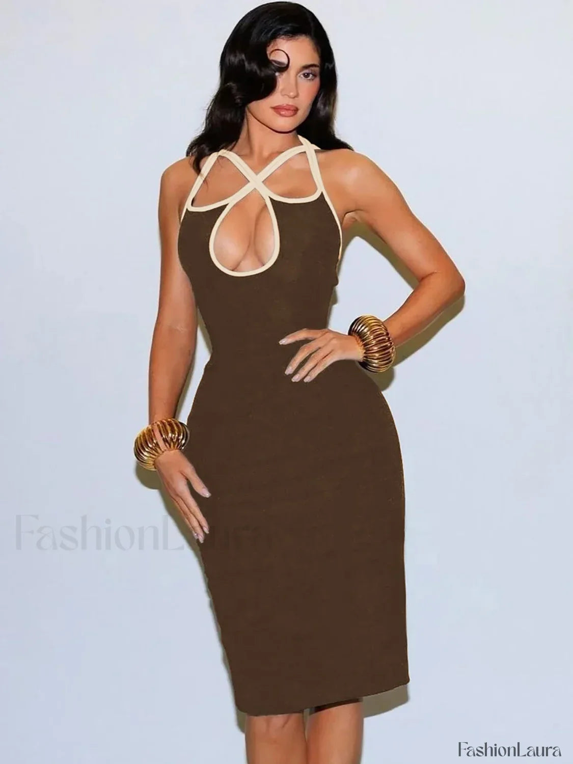 Vestido Midi Cami Sin Mangas