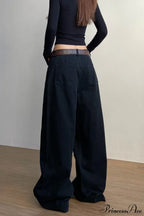 Structured Tailored Wide-Leg Cargo Pants