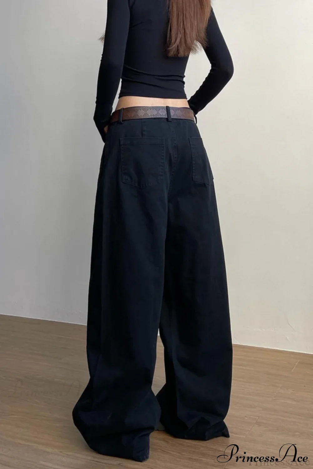 Structured Tailored Wide-Leg Cargo Pants