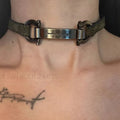 De Moda Statement Y2K Choker Cuero Metal Punk Collar