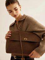 Bolso de Hombro Utilitario de Gran Capacidad con Solapa