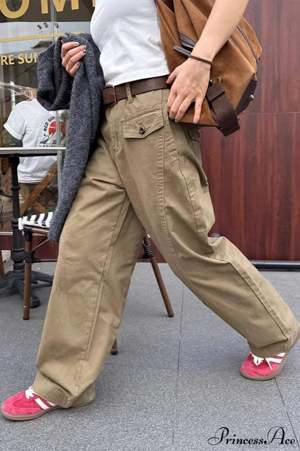 Vintage Draped Cuffed Cargo Pants